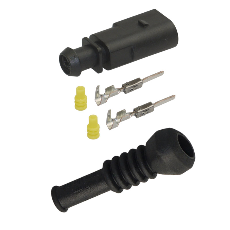 [33-0172-T] 1J0 973 802, 2-polig, Reparatursatz, Stiftgehäuse, Kontakt, Seal, Knickschutztülle für VW AUDI
