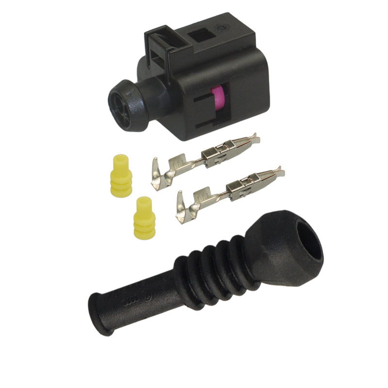 [33-0173-T] 1J0 973 702, 2-polig, Reparatursatz, Buchsengehäuse, Kontakt, Seal, Knickschutztülle für VW AUDI