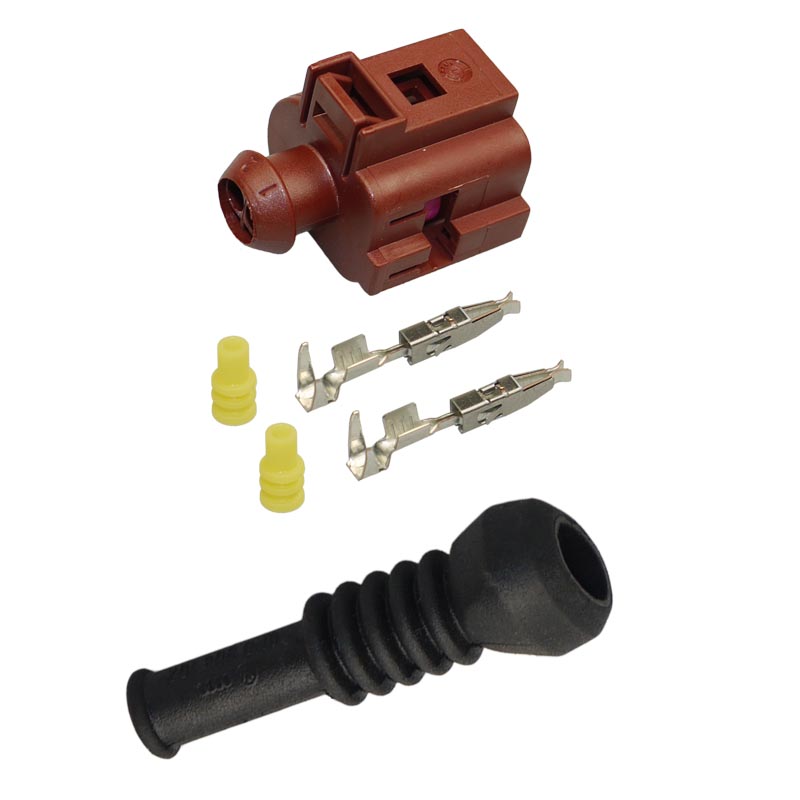 [33-0273-T] 1J0 973 702A, 2-polig, Reparatursatz, Buchsengehäuse, Kontakt, Seal, Knickschutztülle für VW AUDI