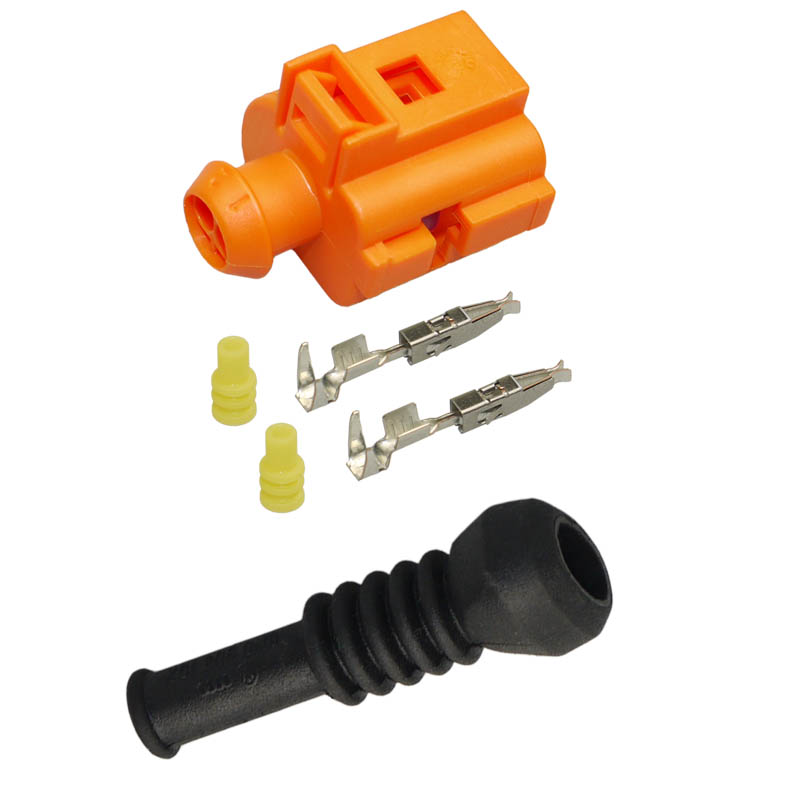 [33-0276-T] 1J0 973 702C, 2-polig, Reparatursatz, Buchsengehäuse, Kontakt, Seal, Knickschutztülle für VW AUDI