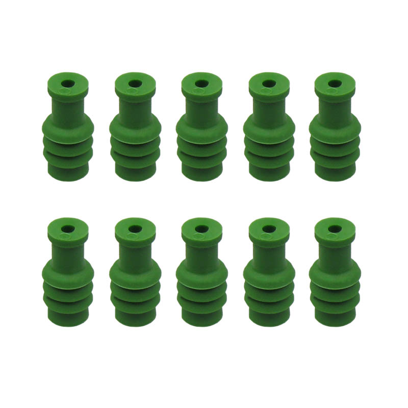 [33-0475] MQS Einzeladerdichtung, Seal, ELA, grün, f. Leitungen Ø 1,40mm - 2,10mm, im 10er Set