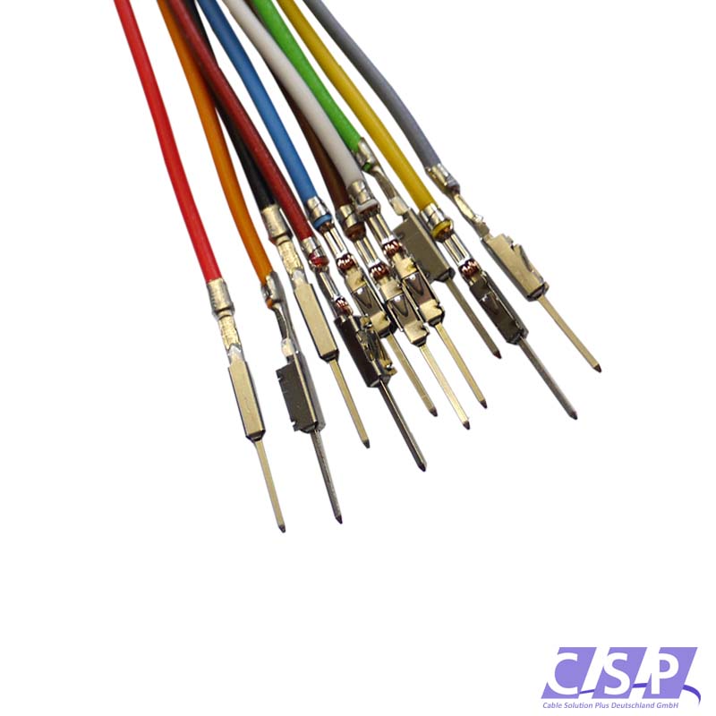 [33-0163-S] MQS Quadlock Kontakt Stift, konfektioniert 150mm, FLRY 0,50mm², 10er Set