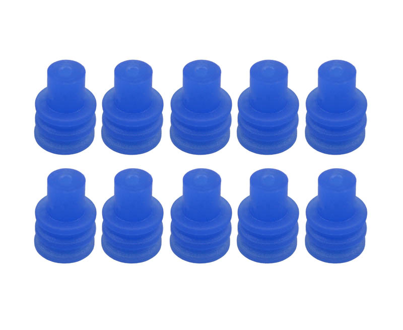 [33-0487] VW 357 972 741, JPT Einzeladerdichtung, Seal, ELA, blau, f. Leitungen Ø 1,20mm - 2,10mm, im 10er Set
