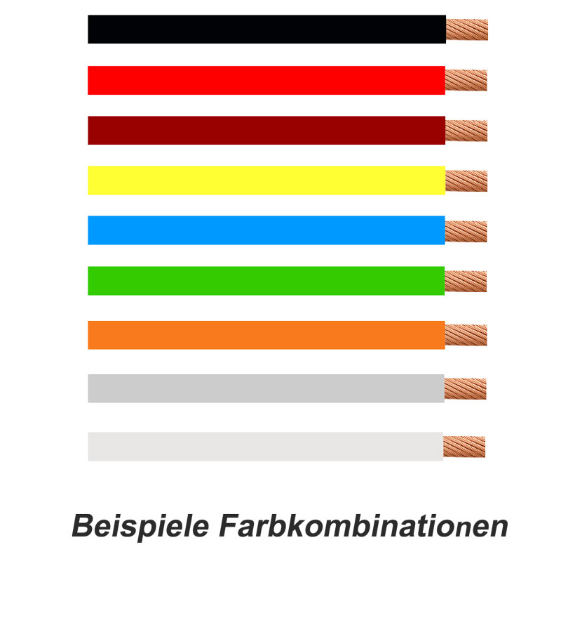 [33-E050] FLRY 0,50mm², Fahrzeugleitung, KFZ Kabel, einfarbig, Ringware, -40°C bis  105°C (3.000h)