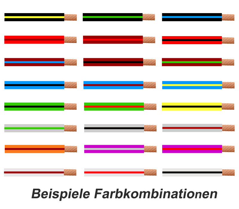 [33-M035] FLRY 0,35mm², Fahrzeugleitung, KFZ Kabel, mehrfarbig, Ringware, -40°C bis +105°C (3.000h)