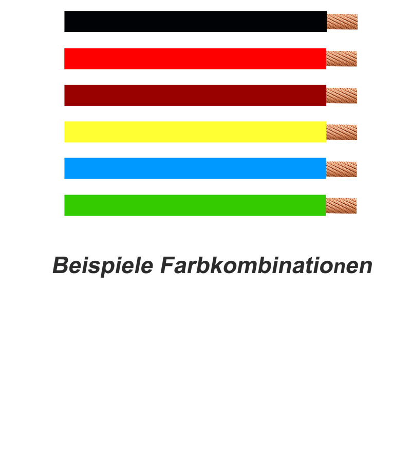 [33-E100] FLRY 1,00mm², Fahrzeugleitung, KFZ Kabel, einfarbig, Ringware, -40°C bis  105°C (3.000h)
