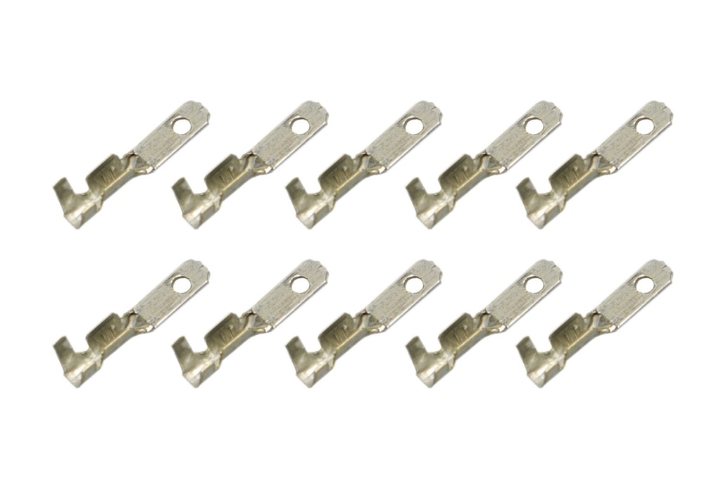 [33-0221] Flachstecker 2,8x0,5 für Fahrradbeleuchtung, Industrie, etc. 0,30mm²-0,60mm², im 10er Set