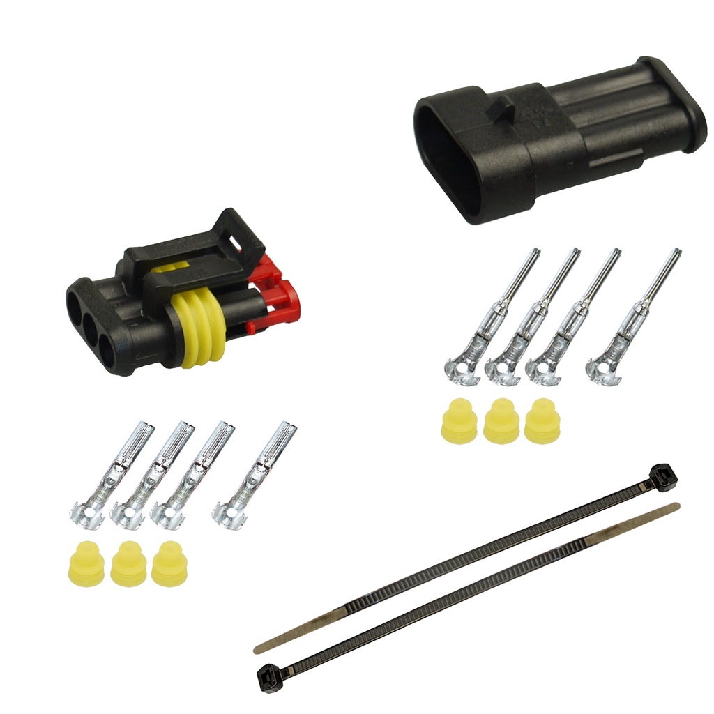 [33-0002] Superseal Gehäuse Set 3-polig, 0,75mm² - 1,50mm²
