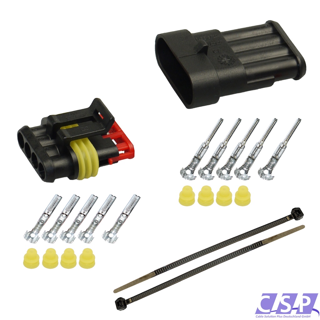 [33-0003] Superseal Gehäuse Set 4-polig, 0,75mm² - 1,50mm²