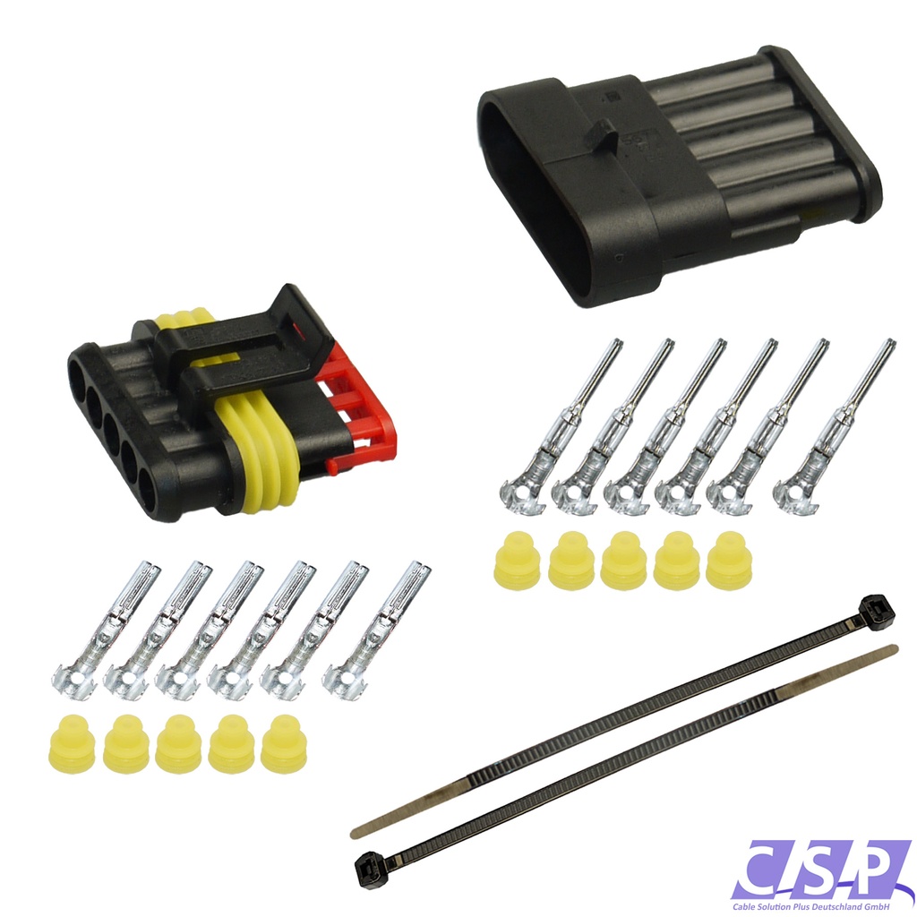 [33-0004] Superseal Gehäuse Set 5-polig, 0,75mm² - 1,50mm²