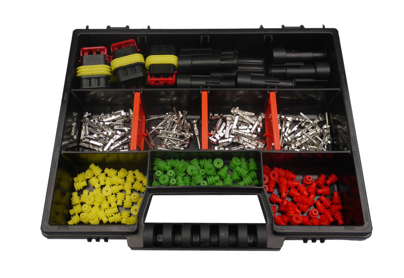 [33-0002-6-SK] Superseal Sortimentskoffer 3-polig mit Stift- und Buchsengehäuse, für 0,35mm²-1,50mm²