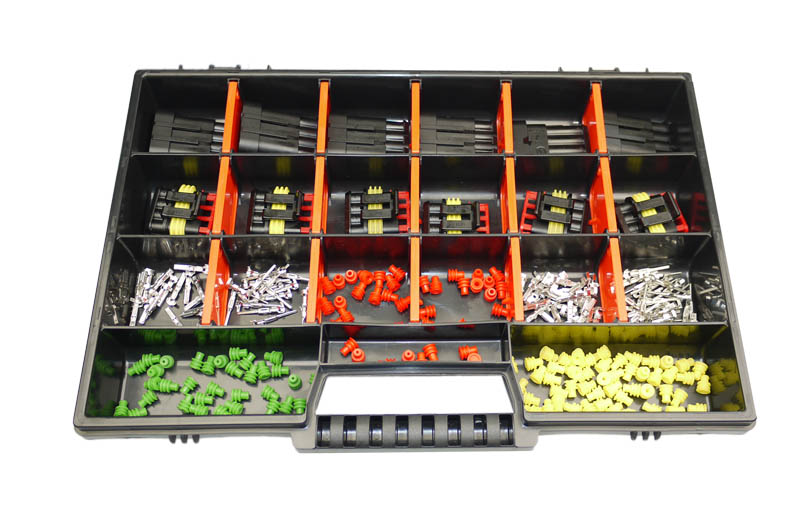 [33-0003-6-SK] Superseal Sortimentskoffer 4-polig mit Stift- und Buchsengehäuse, für 0,35mm²-1,50mm²