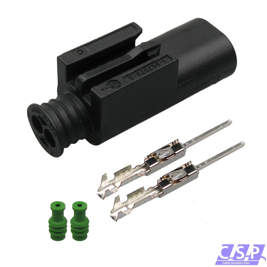 [33-0754] Reparaturset Stecker 2-pol. 1-965327-3 / 1-967079-3 Scheibenwaschdüse 8365399.9
