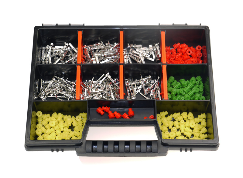 [33-0143-SK] Superseal Sortimentskoffer, Stift- und Buchsenkontakten, Seal/Dichtungen für 0,35mm²-2,50mm²