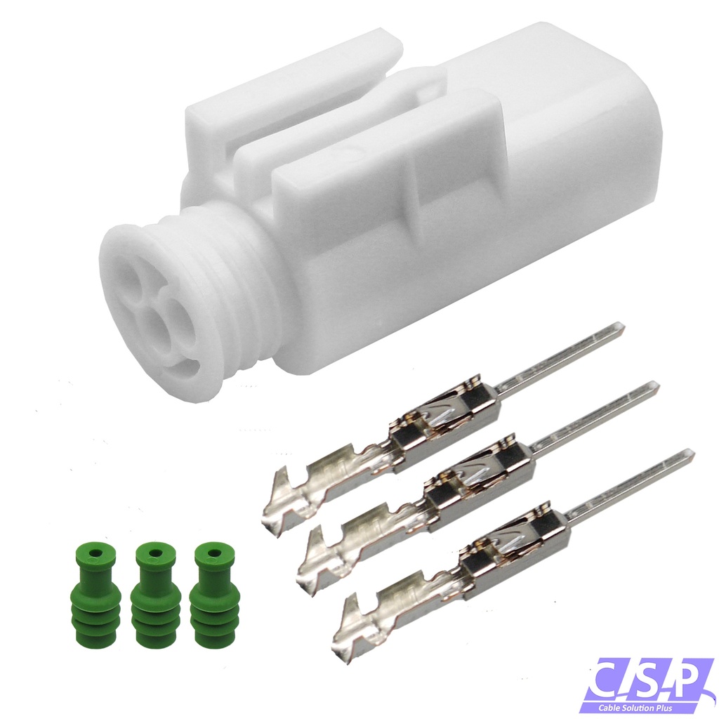 [33-0756] Reparaturset 3-polig Navi, GPS Stecker 2-967082-3 f. Motorrad kompatibel zu BMW