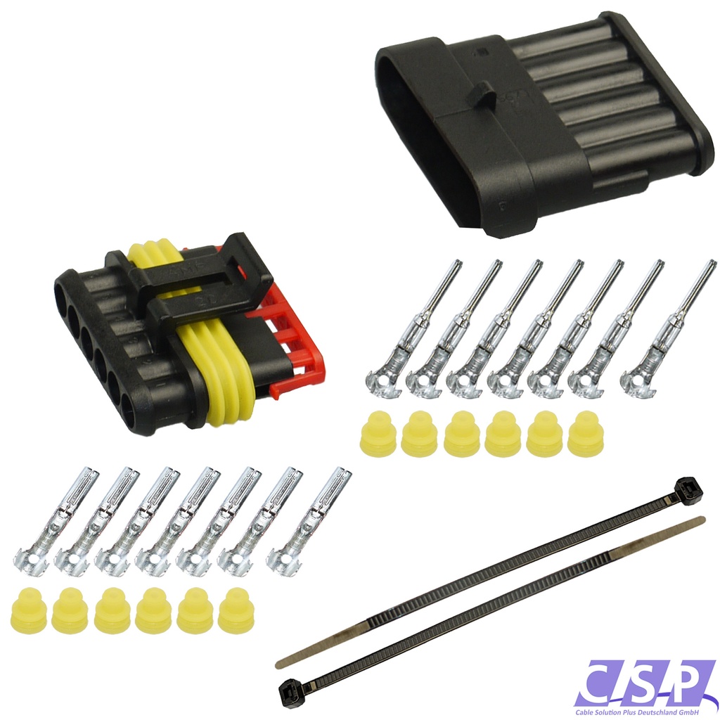 [33-0005] Superseal Gehäuse Set 6-polig, 0,75mm² - 1,50mm²