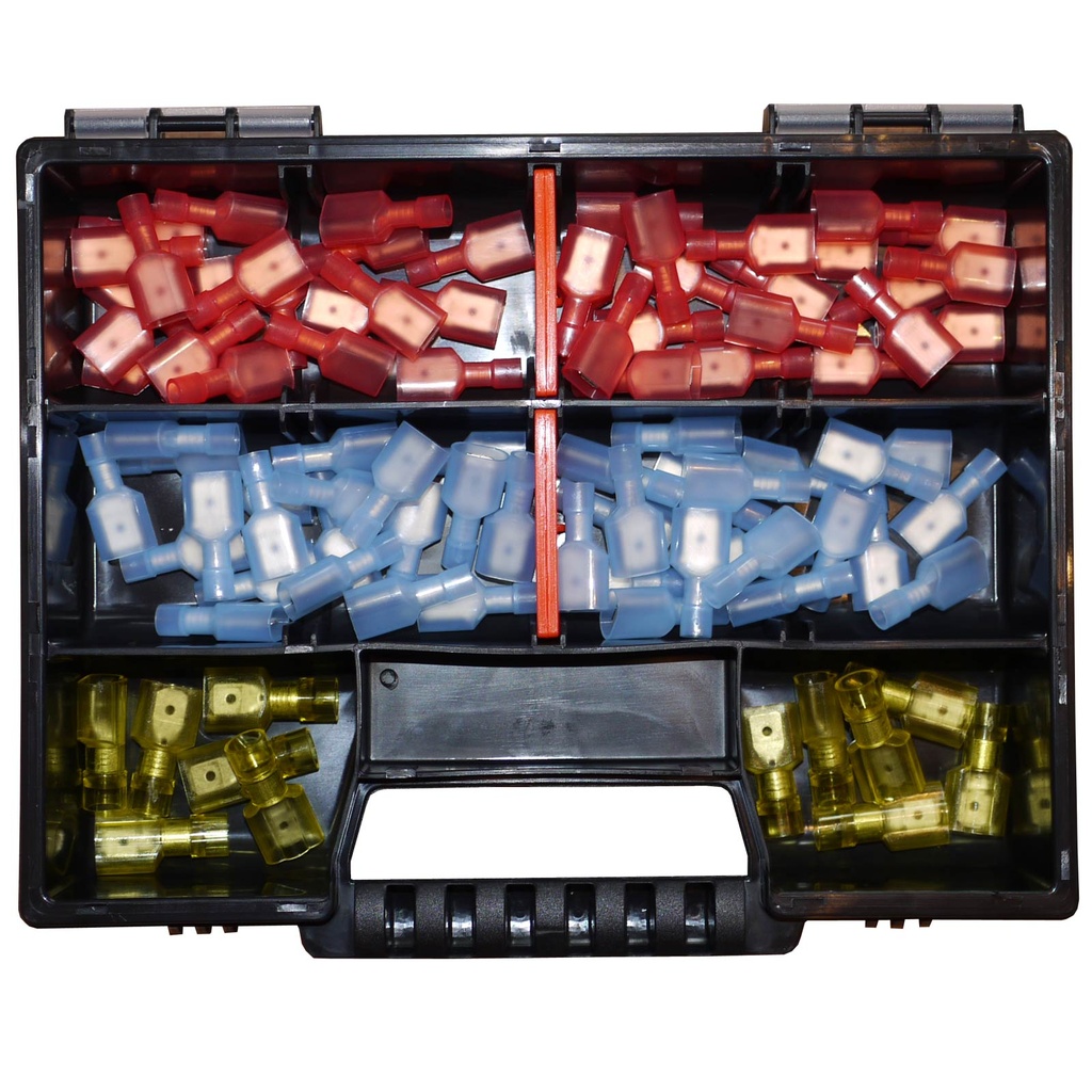 [33-0863-SK] Set mit voll isolierten Flachsteckern 6,3x0,8 Industrie KFZ LKW QUAD