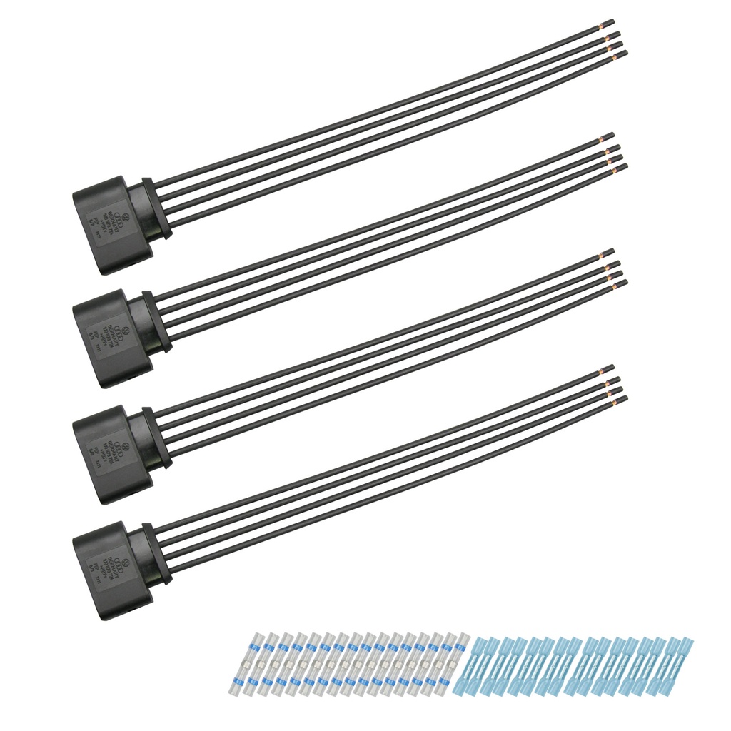 [33-0846] 4x VW 1J0 973 724 konfektionierter 4-pol. Stecker, Reparatursatz z.B. Zündspule