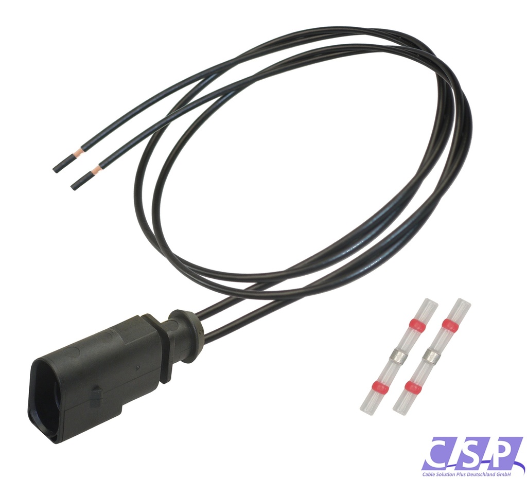 [33-0162-SW] Reparatursatz Stecker VW 1J0973802 2-pol Kabel Warnkontakt Verschleißanzeige ABS
