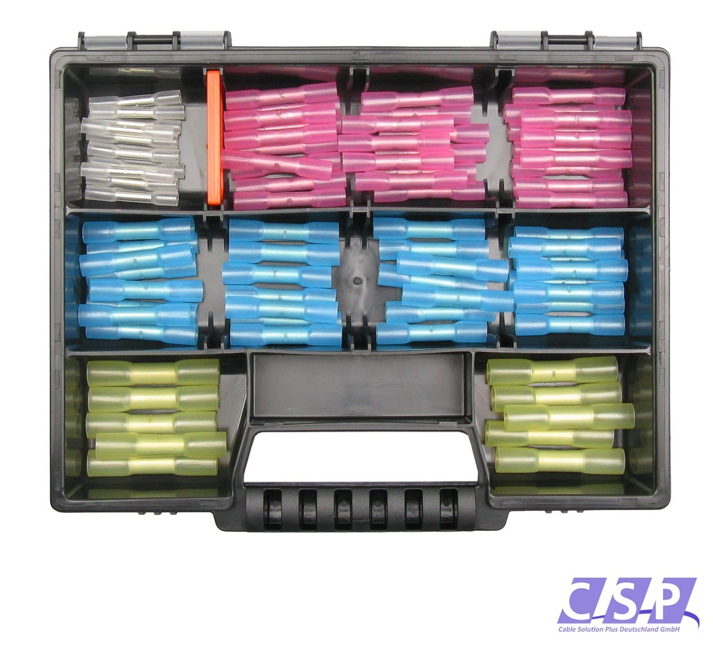 [33-1014-SK] Schrumpfverbinder 80 Teile Sortiment Quetschverbinder Industrie KFZ LKW Box 4